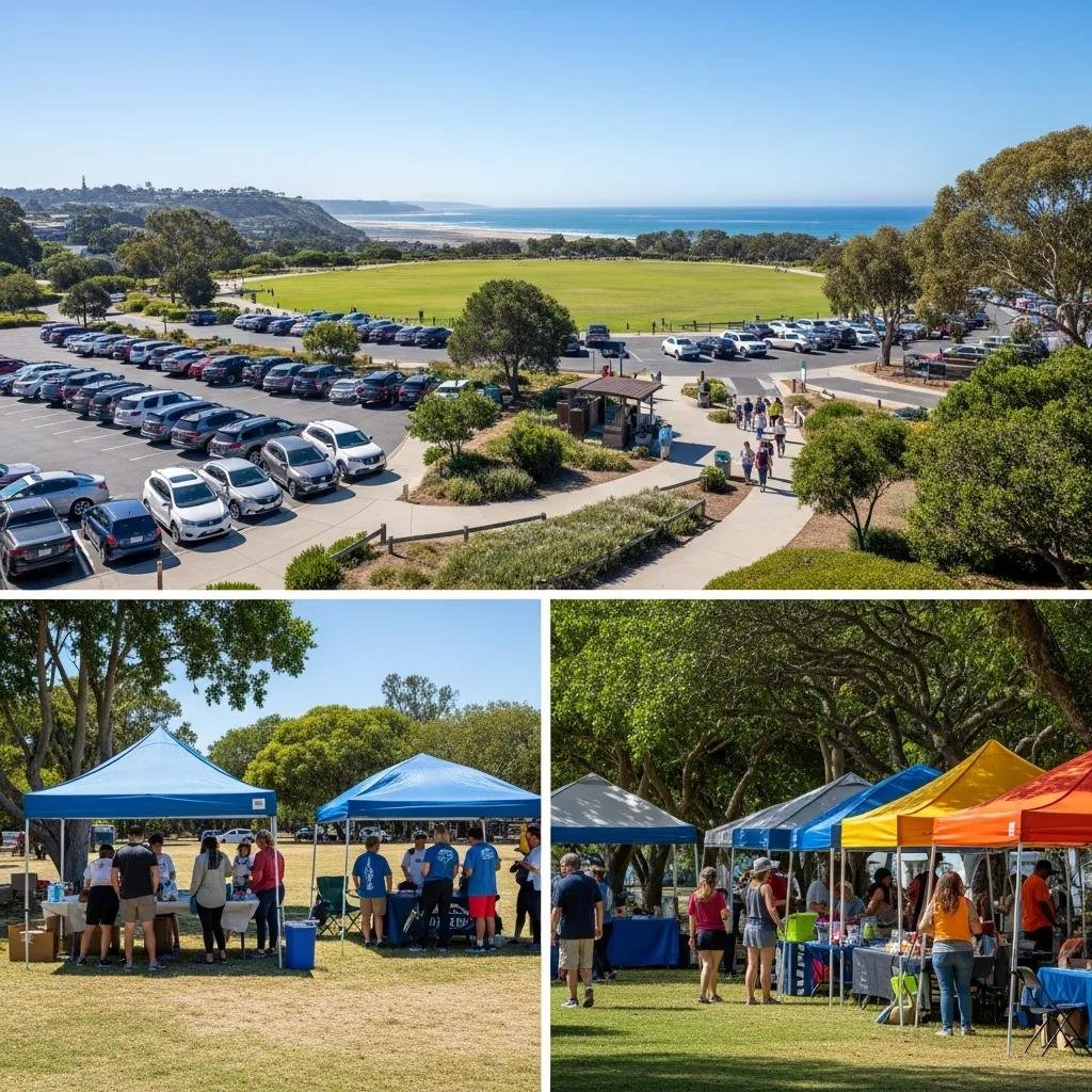 Windward Beach Park during the Steps for Hope 5K, highlighting event day features and community participation